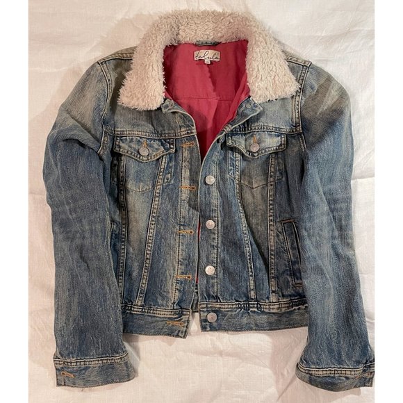 Faux Fur Collared Jean Jacket - Picture 1 of 10